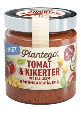 Bilde: © Plantego / Oda Plantego Grønnsakspålegg Tomat & kikerter med basilikum