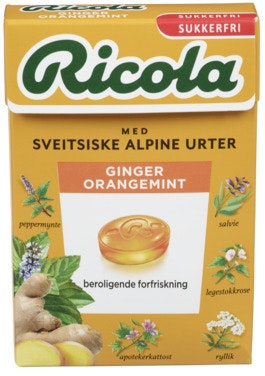 Bilde: © Ricola / Oda Ricola Ricola Ginger Orangemint Sukkerfri