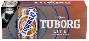 Bilde: © Tuborg / Oda Tuborg Tuborg LITE Mango & Passion 10 x 0,33l