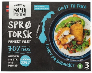 Norway Seafoods Sprø Torskefilet 70% Torsk