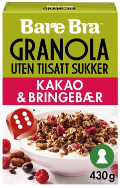 Bilde: © Bare Bra / Oda Bare Bra Bare Bra Granola Kakao og Bringebær