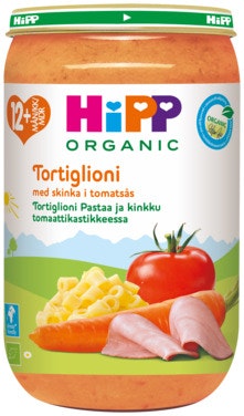 Bilde: © Hipp / Oda Hipp Tortiglioni med Skinke i Tomatsaus Fra 12 mnd, Økologisk