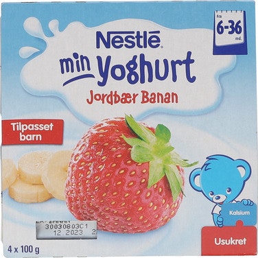 Bilde: © Nestlé / Oda Nestlé Min Yoghurt Banan & Jordbær Fra 6 mnd