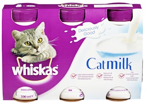 Whiskas Catmilk Melk med Lav Laktose til Katter 3 x 200ml