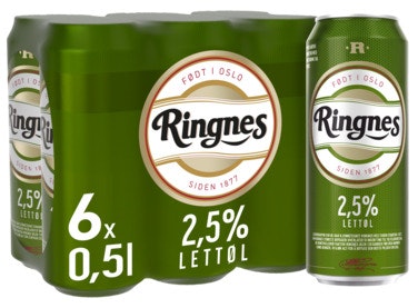 Bilde: © Ringnes / Oda Ringnes Ringnes Lettøl 6 x 0,5l
