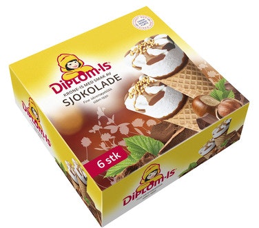 Bilde: © Diplom-Is / Oda Diplom-Is Krone-Is Sjokolade 6 stk