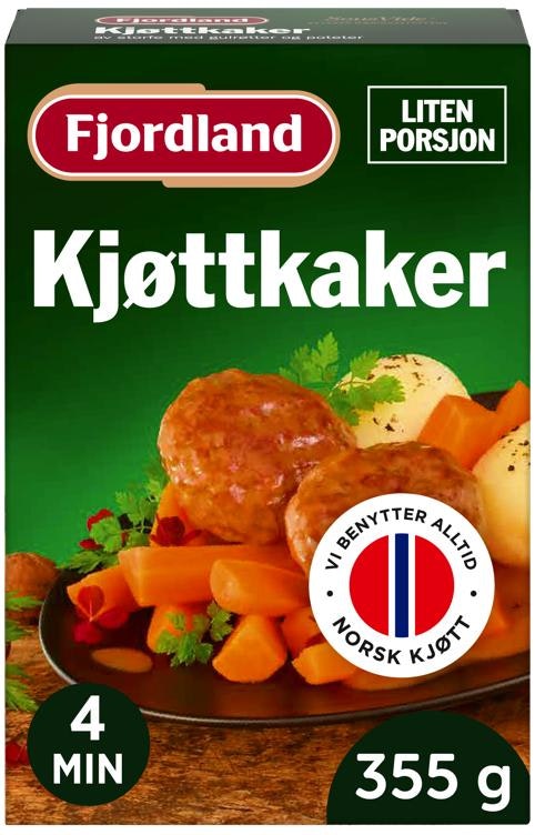 Fjordland Kjøttkaker med Gulrøtter og Poteter Liten porsjon