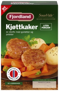 Bilde: © Fjordland / Oda Fjordland Kjøttkaker med Gulrøtter og Poteter Liten Porsjon