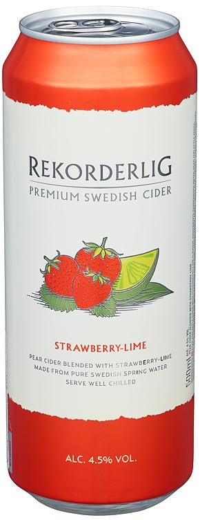 Cider Jordbær og lime, 0,5 l