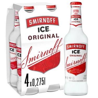 Bilde: © Smirnoff / Oda Smirnoff Smirnoff Ice Flaske 4 x 0,275l