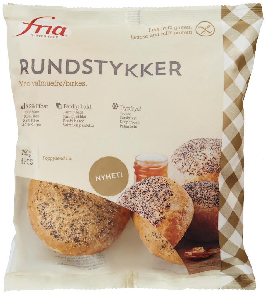 Fria Rundstykker med Valmuefrø Glutenfri
