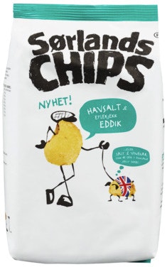 Bilde: © Sørlandschips / Oda Sørlandschips Sørlandschips Havsalt & Eplekjekk Eddik