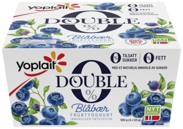 Bilde: © Yoplait / Oda Yoplait Yoplait 00% Blåbær, 4x124g