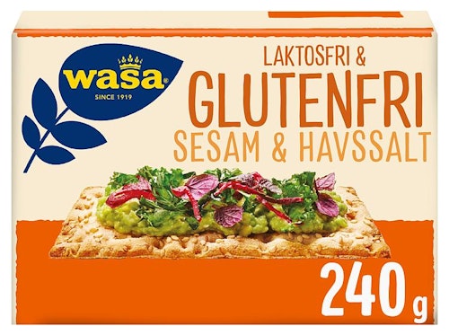 Wasa Knekkebrød Glutenfri Sesam & Havsalt