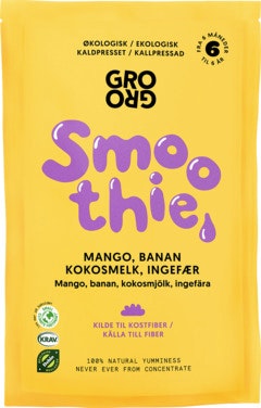 Bilde: © Gro Gro / Oda Gro Gro Smoothie med mango og banan Fra 6 mnd, Økologisk