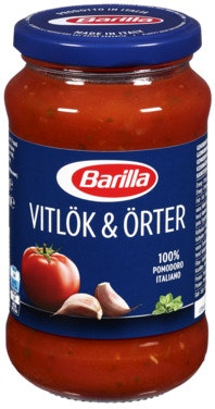 Bilde: © Barilla / Oda Barilla Pastasaus Hvitløk & Urter