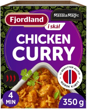 Bilde: © Fjordland / Oda Fjordland Masalamagic Chicken Curry Med sopp og ris