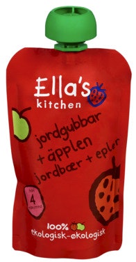 Bilde: © Ella's Kitchen / Oda Ella's Kitchen Jordbær + Eple Fra 4 mnd, Økologisk