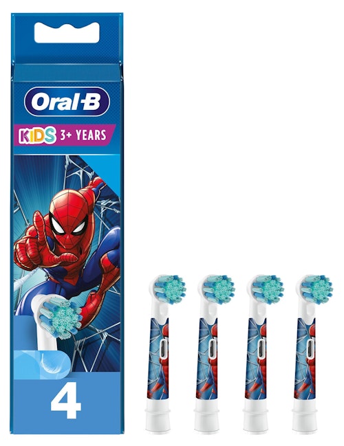 Oral-B Spiderman-tannbørstehoder for barn fra 3 år, 4 pk
