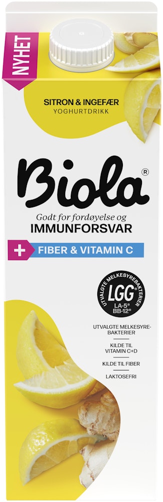 TINE Biola® yoghurtdrikk sitron & ingefær