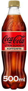 Bilde: © Coca-Cola / Oda Coca-Cola Coca-Cola Uten Sukker Koffeinfri