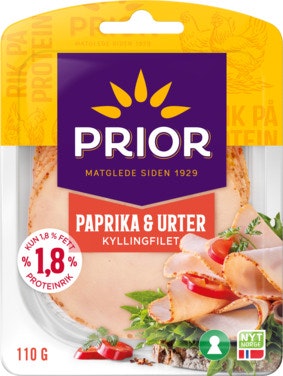 Bilde: © Prior / Oda Prior Kyllingfilet Paprika & Urter Skivet