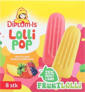 Lollipop Fruktlolli 8 stk