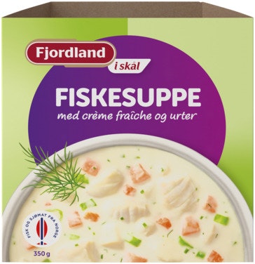 Fjordland Fiskesuppe Med crème fraîche og urter