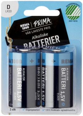 Prima Lavpris Batterier DLR 20 1,5V Alkaliske