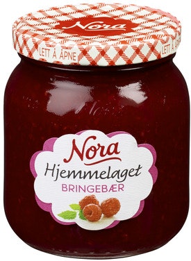 Bilde: © Nora / Oda Nora Bringebærsyltetøy Hjemmelaget 400 g