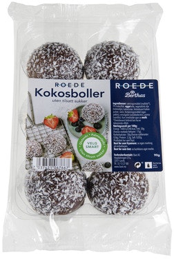 Bilde: © Berthas / Oda Berthas Kokosboller uten Sukker 6 stk