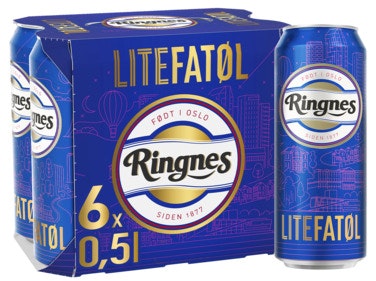 Bilde: © Ringnes / Oda Ringnes Ringnes Lite Fatøl Glutenfri 6x0,5l