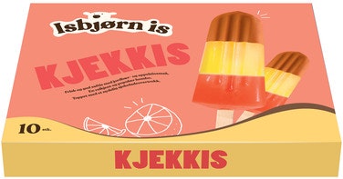 Bilde: © Isbjørn Is / Oda Isbjørn Is Kjekkis Appelsin og Jordbær 10 stk
