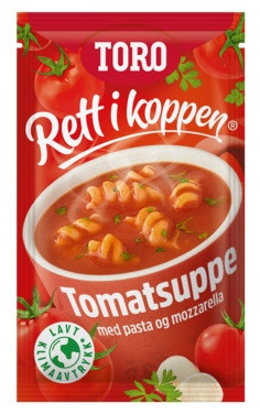 Toro Tomatsuppe med Mozzarella Rett i Koppen