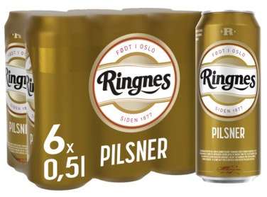 Bilde: © Ringnes / Oda Ringnes Ringnes Pilsner 6 x 0,5l