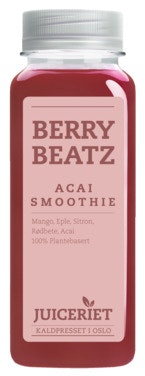 Bilde: © Juiceriet / Oda Juiceriet Berry Beatz Acai Smoothie Mango, Eple, Sitron, Rødbete & Acai