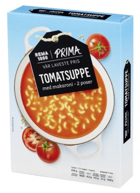 Bilde: © REMA 1000 / Oda REMA 1000 Tomatsuppe Med Makaroni 2pk