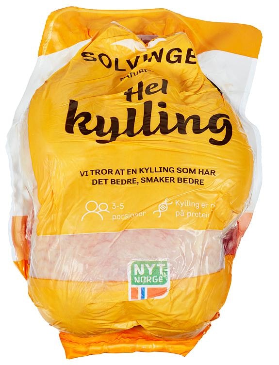 Frossen Hel Kylling Rå, 1600 g