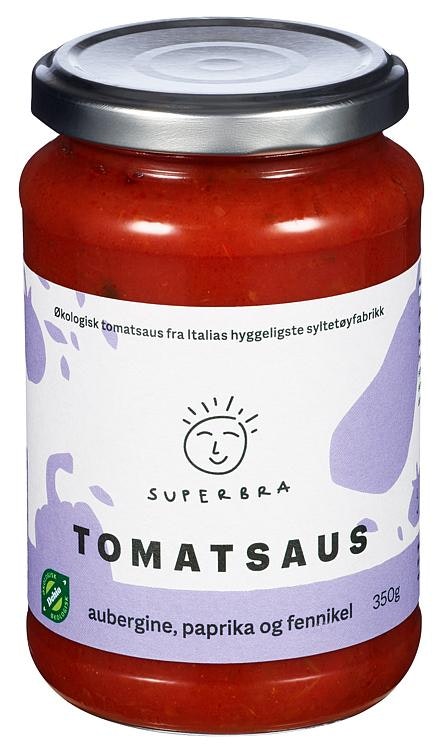 Superbra Tomatsaus Aubergine, paprika og fennikel