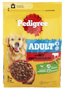 Pedigree Adult Tørrfôr til Hunder Okse og Grønnsaker
