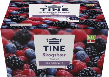 Bilde: © Tine / Oda Tine Yoghurt Skogsbær 4x150g