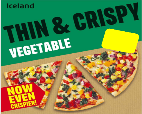 Iceland Thin and Crispy Vegetable Pizza 365 g