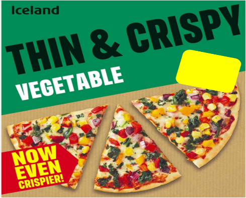 Bilde: © Iceland / Oda Iceland Thin and Crispy Vegetable Pizza 365 g