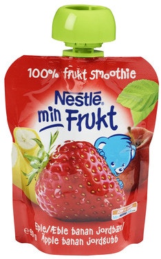 Nestlé Min Frukt Eple, Banan&Jordbær Smoothie fra 6 mnd