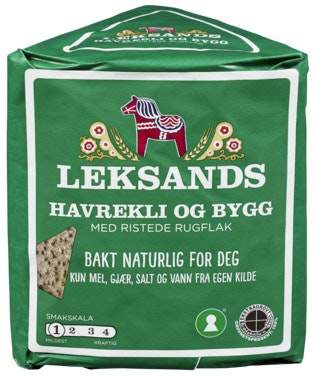 Bilde: © Leksands / Oda Leksands Knekkebrød Havrekli og Bygg