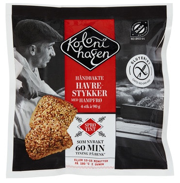 Bilde: © Kolonihagen / Oda Kolonihagen Havrestykker Med Hampfrø Glutenfri, 4x90g