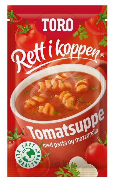 Tomatsuppe med Mozzarella Rett i Koppen