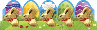 Bilde: © Lindt / Oda Lindt GOLD BUNNY Mini sjokolade-påskehare 5 stk