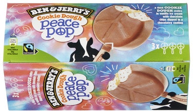 Bilde: © Ben & Jerry's / Oda Ben & Jerry's Cookie Dough Peace Pop 3 stk
