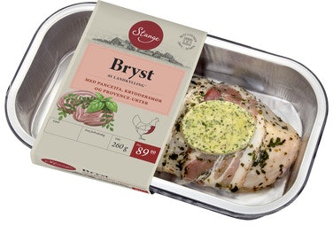 Bilde: © Stanges Gårdsprodukter / Oda Stanges Gårdsprodukter Kyllingbryst Med Pancetta og Kryddersmør
